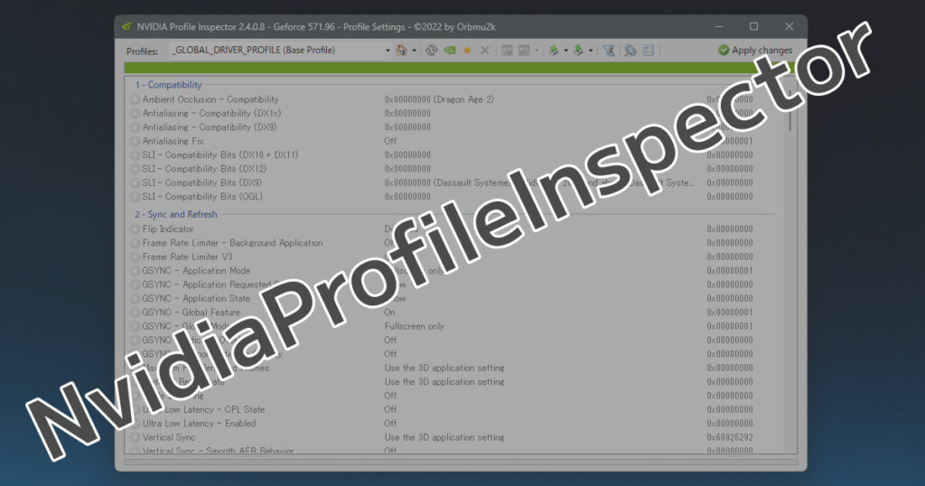 NvidiaProfileInspector