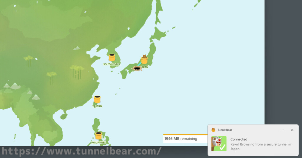 TunnelBear From Japan