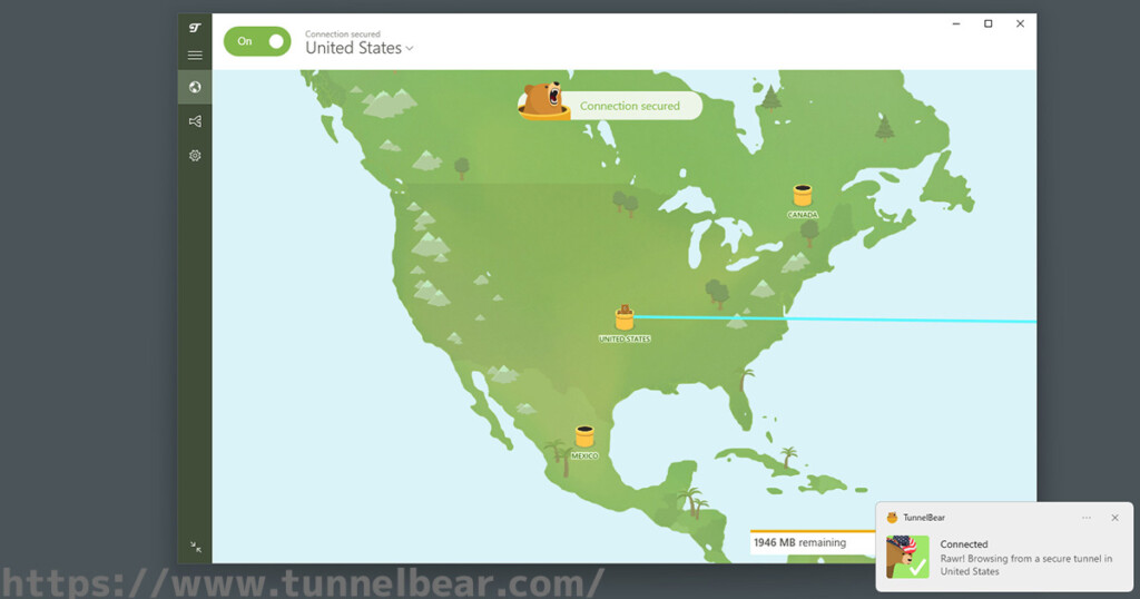 TunnelBear To US