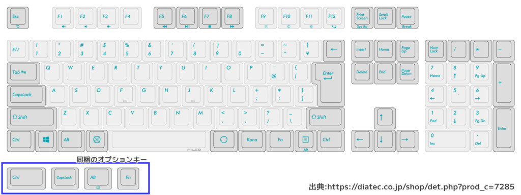 FILCO FKCS108AGP2 Layout