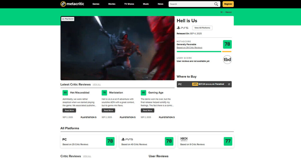 Metacritic Reviews