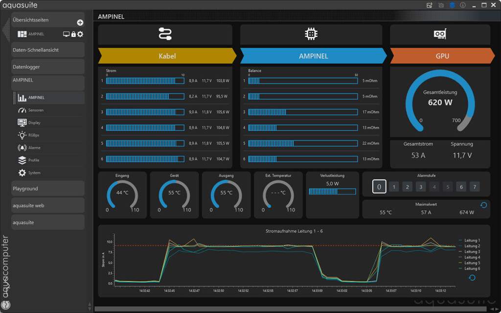 Aqua Computer AMPINEL Software