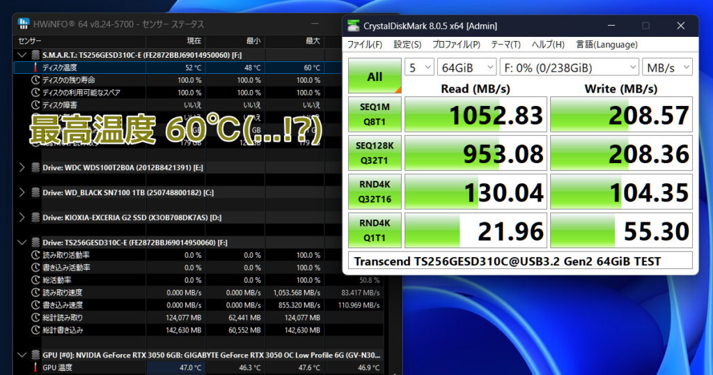 CDM 64GB@ESD310C Mother-USB10Gbps