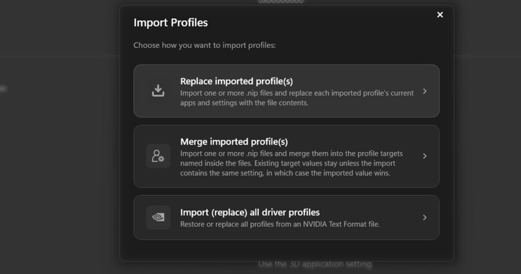 Import Setting