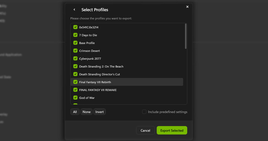 Select Customize Profiles