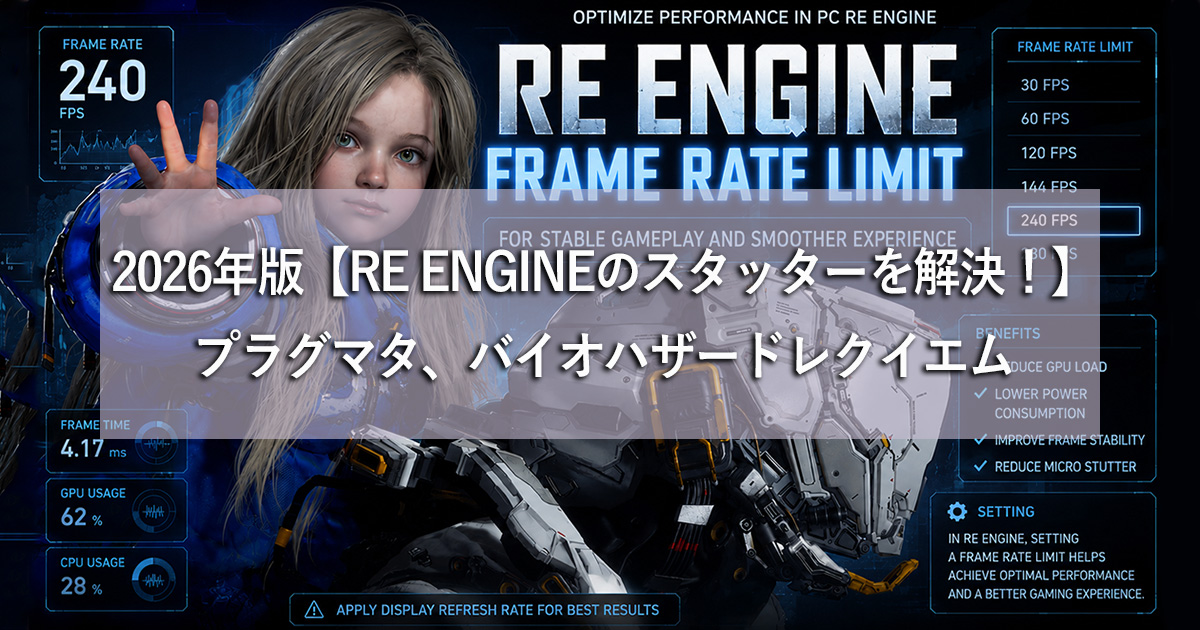 RE ENGINE Stutter Elimination