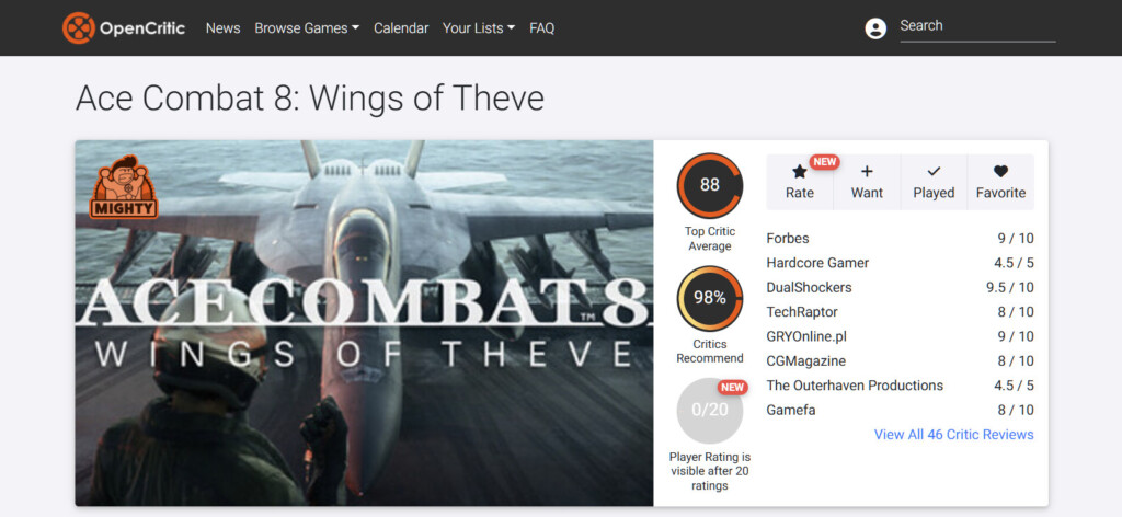 opencritic.com Scores